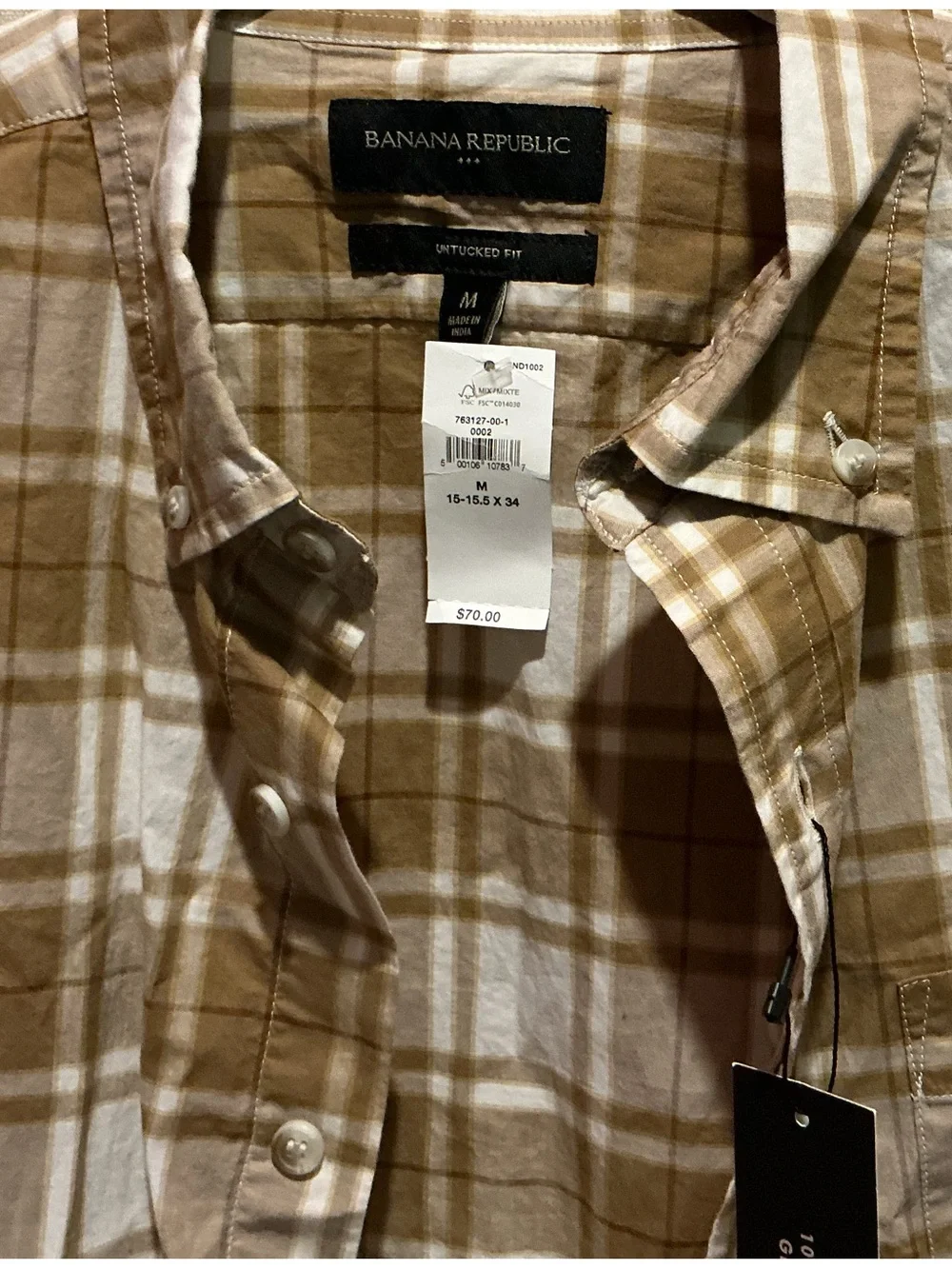 NWT Banana Republic Plaid Shirt